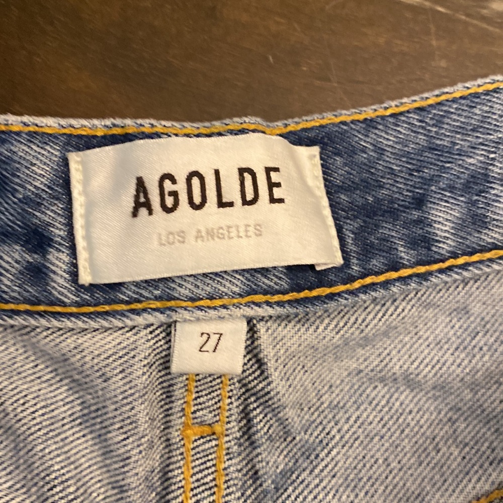 AGOLDE | Parker Vintage Jean Shorts distressed raw buttonfly women’s 27 - Picture 5 of 7